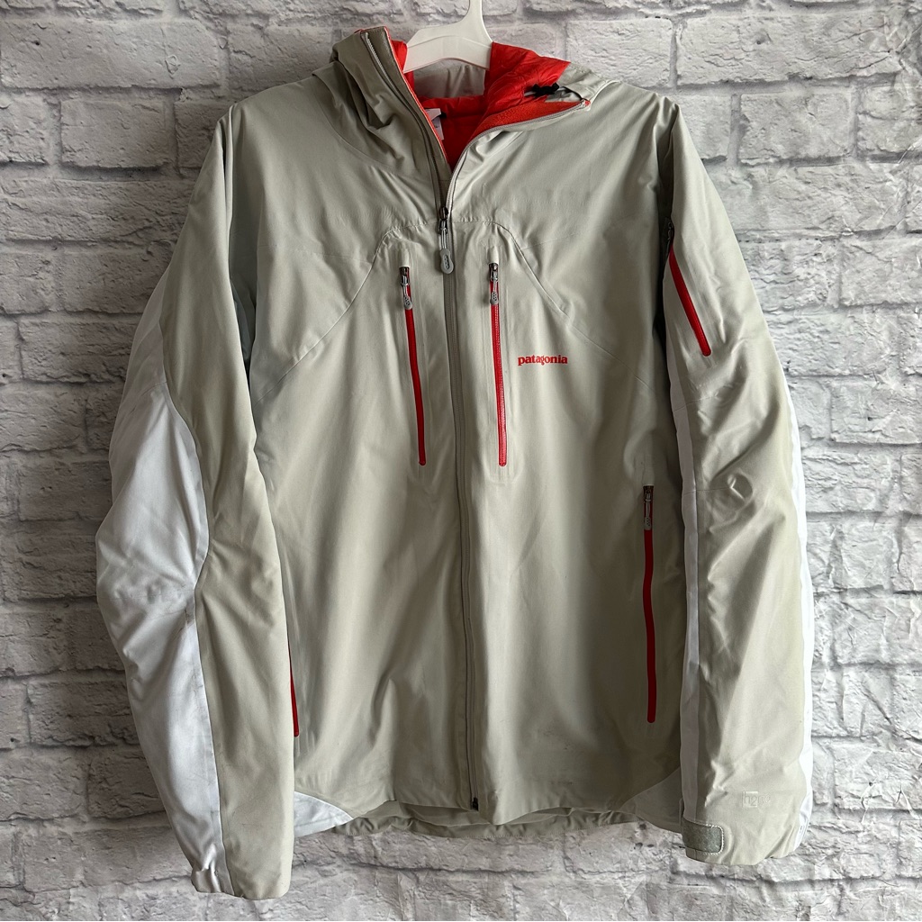 Vintage Patagonia Primo Down Winter Ski Snow Jacket Mens Xl White Grey H2no